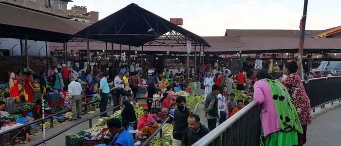 कालीमाटी तरकारी बजारमा कोरोना परीक्षण, ६ सय जनाको नमूना संकलन