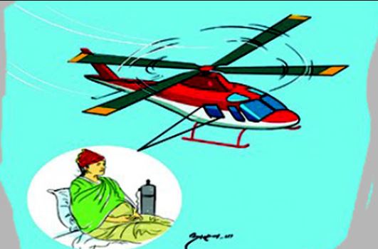 New mother suffering from postpartum bleeding rescued by helicopter