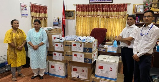 Chinese city donates medical supplies to Bharatpur