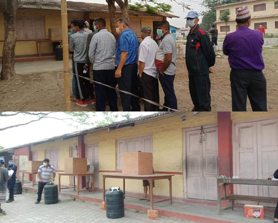 चितवनमा विद्यालय बन्द गराएर खानेपानीको चुनाब