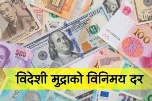 यस्ताे छ विदेशी मुद्राकाे विनिमय दर