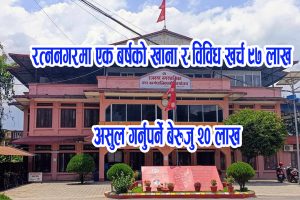 रत्ननगरमा एक बर्षको खाना र विविध खर्च ९७ लाख,असुल गर्नुपर्ने बेरुजु २० लाख