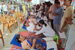 विपी जयन्तीमा रक्तदान : खैरहनीमा १०८ युनिट रगत संकलन
