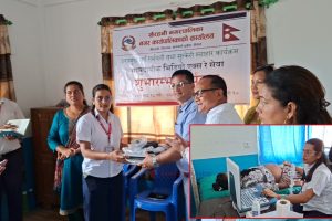 खैरहनीमा वडाकै स्वास्थ्य केन्द्रमा गर्भवती महिलाहरूलाई निशुल्क भिडियो एक्सरे सेवा