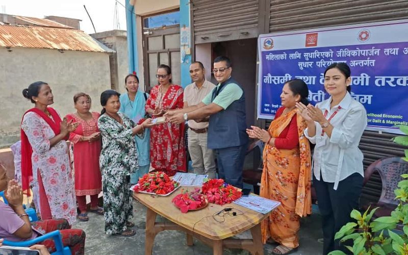खैरहनी ७ का महिलाहरुलाई एड्वानद्वारा तरकारी खेती तालिम