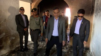 गृहमन्त्रीद्वारा जेनजी आन्दोलनमा आगजनी भएको राष्ट्रपतिको निजी निवास निरीक्षण