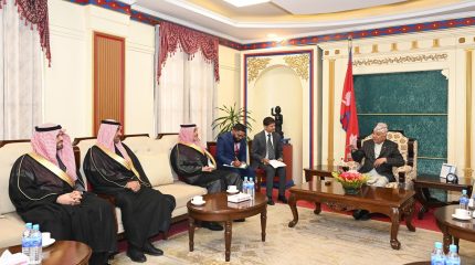 राष्ट्रपतिसँग नेपालका लागि साउदीका राजदूतको बिदाइ भेट