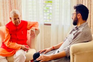 रास्वपा सभापति लामिछाने र महन्थ ठाकुरबीच भेट