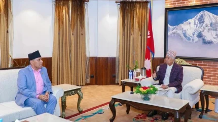 राष्ट्रपति पौडेल र राष्ट्रियसभाका अध्यक्षबीच भेटवार्ता