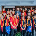 साफ महिला च्याम्पियनसिपअघि टोलीलाई बिदाइ गर्दै मन्त्री पोखरेलले भने– खेलाडी सम्मानमा सरकार प्रतिबद्ध