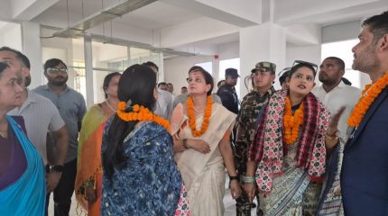 मन्त्री मेहताद्वारा स्वास्थ्य विज्ञान प्रतिष्ठानको प्रस्तावित जग्गा अवलोकन